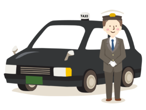 タクシードライバーのイラスト