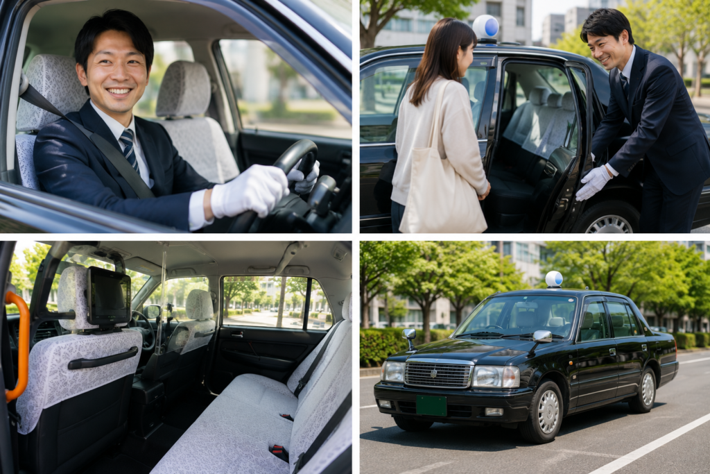 山陽タクシーの仕事風景|ドライバー・接客・車内・車両